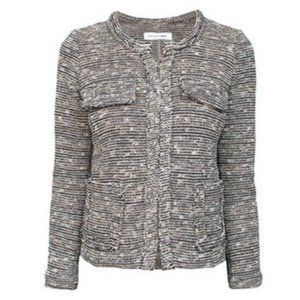 Isabel Marant Etoile Ariana Tweed Boucle Jacket Size 36 (US 4) Black/White